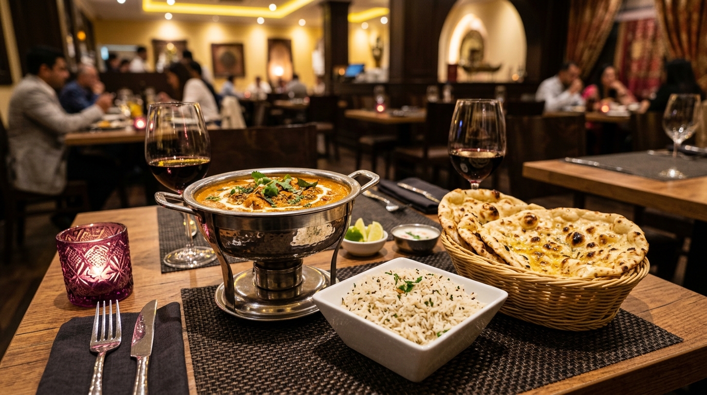 Authentic Table Feast & Dishes - Restaurant Welcome To India